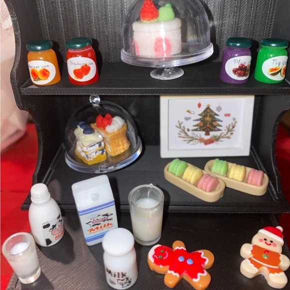 Miniature Food and Drink Set plus Hutch - Picture 1 of 3